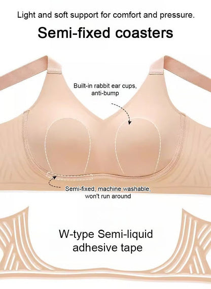 Wireless Skin-Friendly Push-Up Bra (Multicolor)