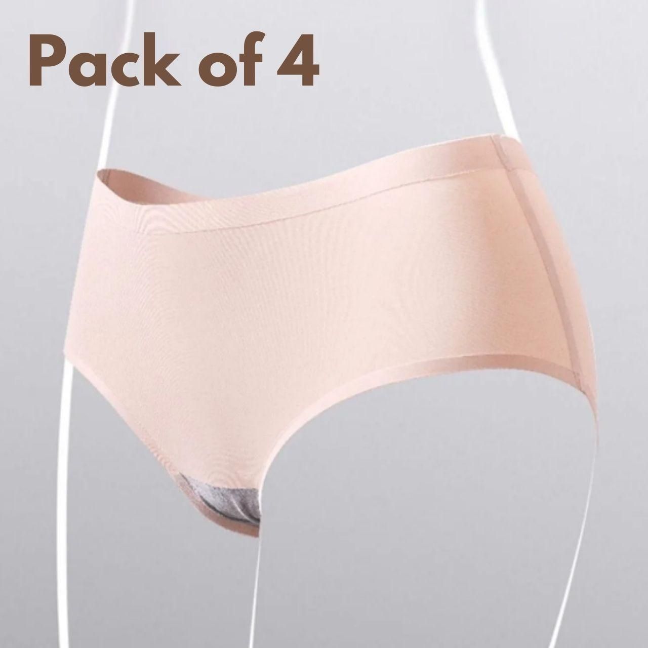 Womens Leak Proof Panties Personal Care 📢 (Pack of 4) 🏷️