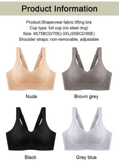 Wire-Free Skin-Friendly Push-Up Bra (Multicolor)