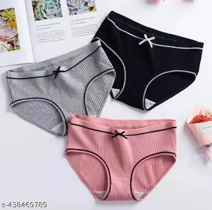 Pack of 3 Women Hipster Multicolor Panty