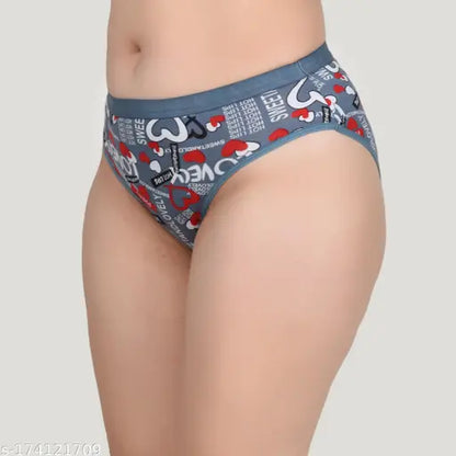 Cymrite Women's Quirky Red Briefs (Pack of 3)