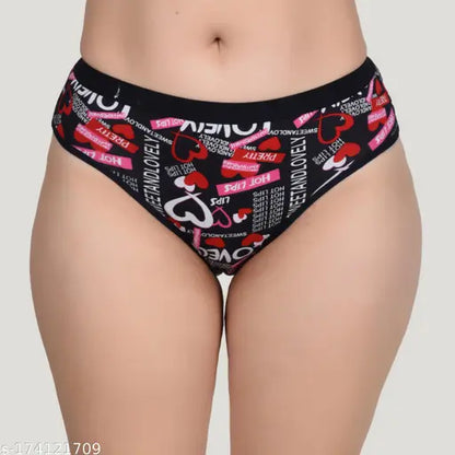 Cymrite Women's Quirky Red Briefs (Pack of 3)